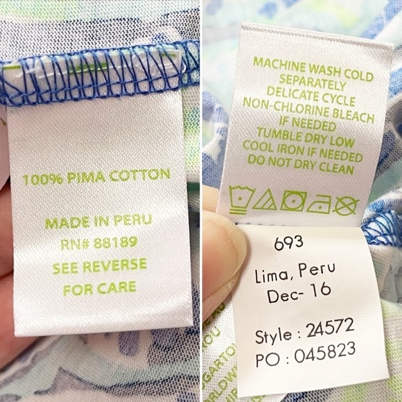 Lilly‎ Pulitzer Marlowe Dress Medium Indigo Blue Sunset Paisley t-shirt knit - Picture 10 of 11